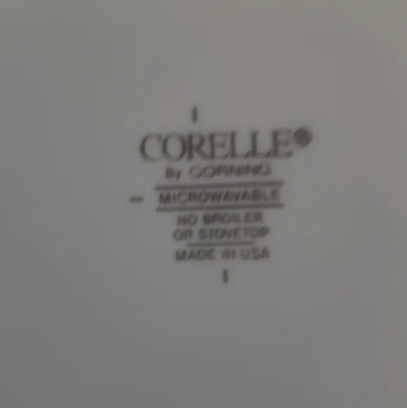 3 Corelle Shadow Iris White Plates Purple Floral Green Rim Flower Corning Ware - Picture 2 of 4